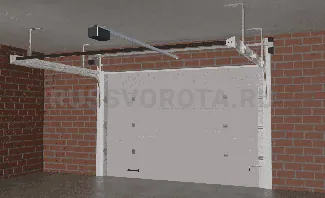 Ворота Damast секционные бытовые на одну машину автоматические (с приводом)